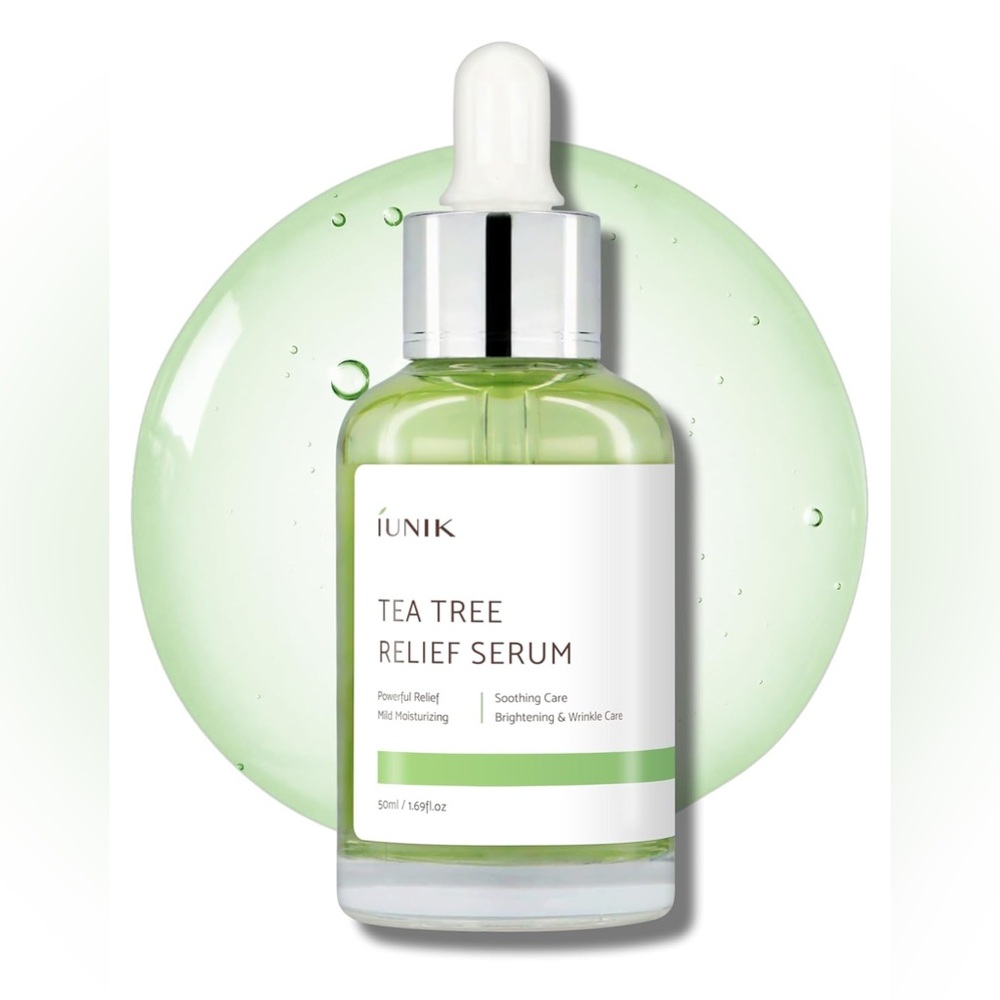 iUNIK Tea Tree Relief Serum- vegan, oily skin, acne, sensitive, reduce redness